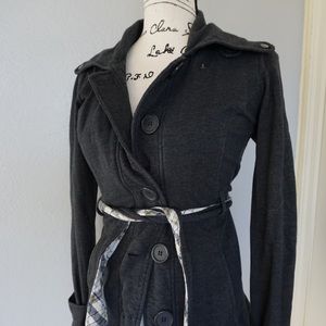 Cute, Grey button-up over coat